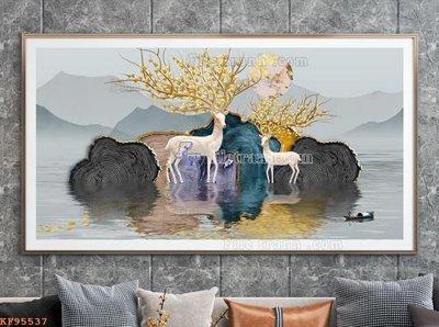 File gốc File tranh hiện đại pha lê gương KF95537 (PSD/TIFF) độ phân giải cao