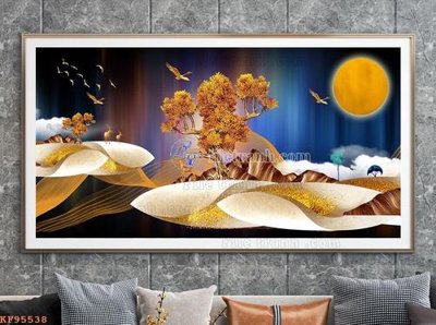 Chi tiết file gốc File tranh hiện đại pha lê gương KF95538 (cho in tráng gương)