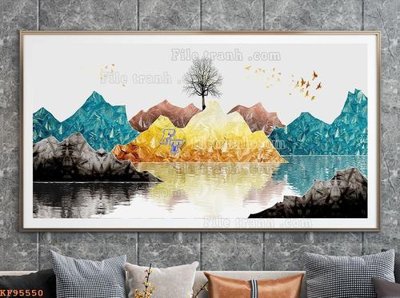 Download file gốc File tranh hiện đại pha lê gương KF95550 (in mica) logo