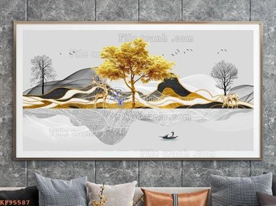 File tranh File tranh hiện đại pha lê gương KF95587 (gốc) in film