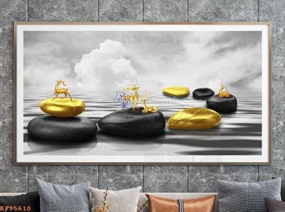 File tranh gốc File tranh hiện đại pha lê gương KF95610 (bản quyền) file PSD