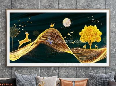 File in trần File tranh hiện đại pha lê gương KF95624 (file gốc) chủ đề vũ trụ