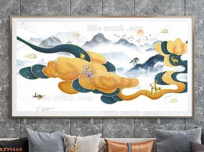 Tệp tin gốc File tranh hiện đại pha lê gương KF95660 (dùng cho in ấn) chuyên nghiệp