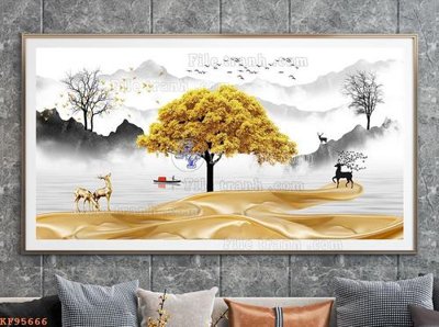 Download file gốc File tranh hiện đại pha lê gương KF95666 (độ nét cao)