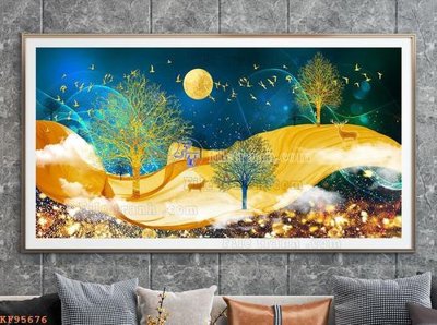 File gốc in ấn File tranh hiện đại pha lê gương KF95676 chất lượng vượt trội