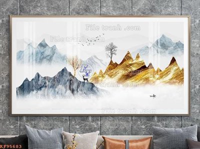 File tranh trang trí File tranh hiện đại pha lê gương KF95683 (tải file gốc)