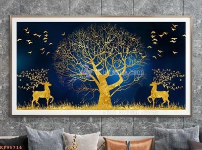 File ảnh File tranh hiện đại pha lê gương KF95714 (gốc) cho trang trí nhà hàng