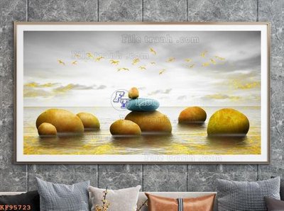 Ảnh gốc File tranh hiện đại pha lê gương KF95723 (siêu chi tiết) để in ấn