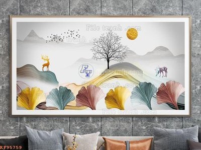 Tải file gốc File tranh hiện đại pha lê gương KF95759 (in khổ lớn) không vỡ