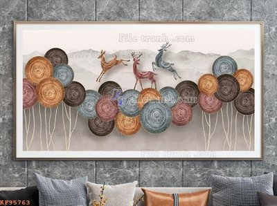 Hình ảnh gốc File tranh hiện đại pha lê gương KF95763 (để in khổ lớn)