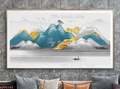 File gốc File tranh hiện đại pha lê gương KF95799 (in mica) làm quà tặng