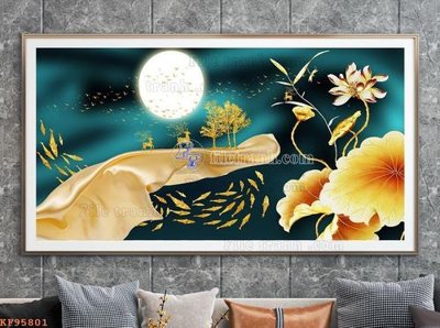 Download file tranh PSD File tranh hiện đại pha lê gương KF95801 để chỉnh sửa