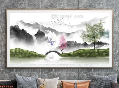 File tranh File tranh hiện đại pha lê gương KF95829 (bản gốc) treo quán cafe