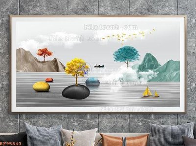 File ảnh File tranh hiện đại pha lê gương KF95843 (gốc) in backdrop sự kiện