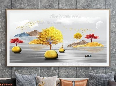 File tranh File tranh hiện đại pha lê gương KF95844 (ảnh gốc) độc quyền