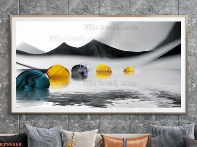 File gốc File tranh hiện đại pha lê gương KF95869 (phong cách) châu Âu