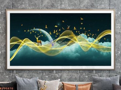 File tranh gốc File tranh hiện đại pha lê gương KF95870 chủ đề hiện đại
