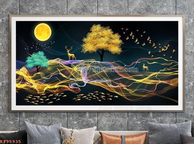 Tệp tin gốc File tranh hiện đại pha lê gương KF95935 (dùng cho in ấn) chuyên nghiệp