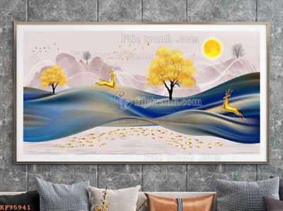 Mua file gốc File tranh hiện đại pha lê gương KF95941 (PSD) tại Filetranh.com