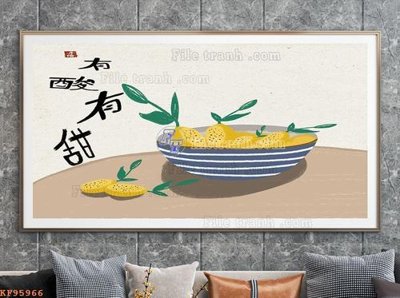 File tranh gốc File tranh hiện đại pha lê gương KF95966 chủ đề hiện đại