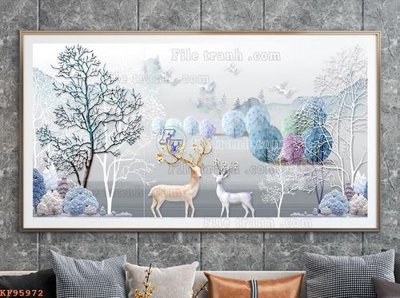 Mua file gốc File tranh hiện đại pha lê gương KF95972 (in ấn) tại Filetranh.com