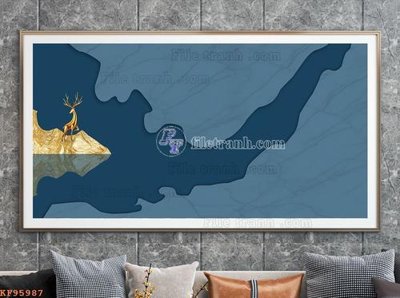 File ảnh File tranh hiện đại pha lê gương KF95987 (gốc) in poster