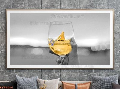 File in trần File tranh hiện đại pha lê gương KF96006 (bản gốc) hoa văn