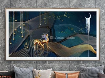 File in ấn File tranh hiện đại pha lê gương KF96042 (bản gốc) chất lượng cao