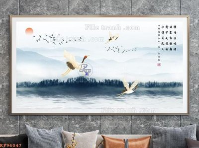 File PSD File tranh hiện đại pha lê gương KF96047 (bản gốc) đã tách nền