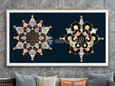 File gốc File tranh hiện đại pha lê gương KF96051 (in ấn) không giới hạn