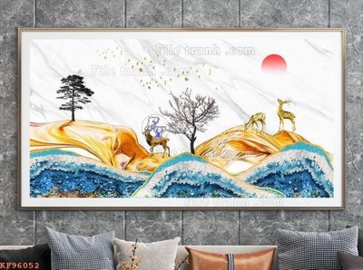 File tranh File tranh hiện đại pha lê gương KF96052 (gốc) chủ đề trừu tượng