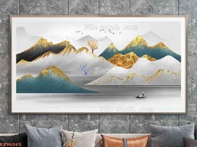 File PSD File tranh hiện đại pha lê gương KF96065 (gốc) cho in quảng cáo