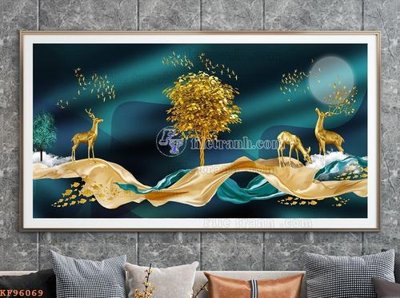 Chi tiết file gốc File tranh hiện đại pha lê gương KF96069 (cho in tráng gương)