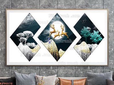 Tải file tranh File tranh hiện đại pha lê gương KF96070 (gốc) tại Filetranh.com