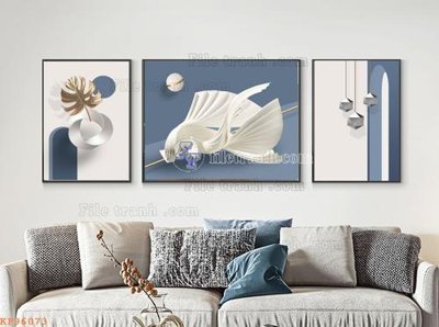 File gốc File tranh hiện đại pha lê gương KF96073 (in lụa) cao cấp