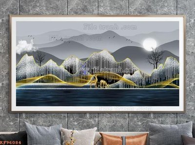 Tải file File tranh hiện đại pha lê gương KF96084 (gốc) để in ấn ngay