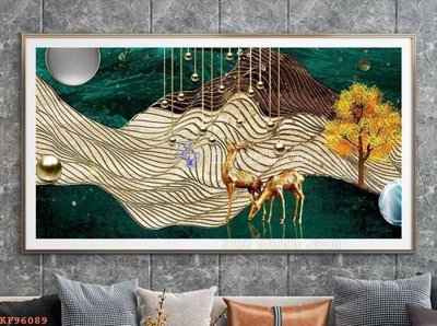 Download file gốc File tranh hiện đại pha lê gương KF96089 (in mica) trong suốt