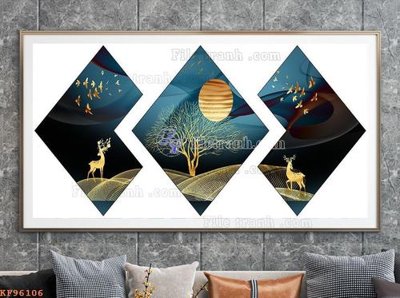 Download file tranh PSD File tranh hiện đại pha lê gương KF96106 để chỉnh sửa