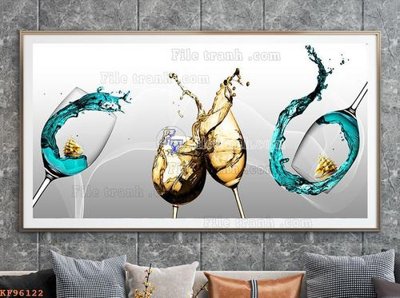 Mua file gốc File tranh hiện đại pha lê gương KF96122 (in ấn) tại Filetranh.com