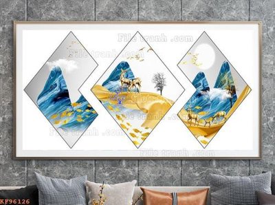 File in ấn File tranh hiện đại pha lê gương KF96126 (bản gốc) từ file gốc