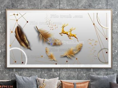 File tranh in mica File tranh hiện đại pha lê gương KF96134 (độ phân giải cao)