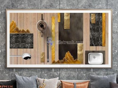 Ảnh gốc File tranh hiện đại pha lê gương KF96136 (siêu chi tiết) để in ấn