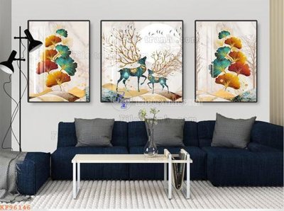 File in ấn File tranh hiện đại pha lê gương KF96146 (bản gốc) sắc nét