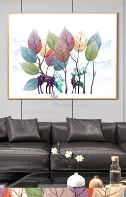 File gốc File tranh hiện đại pha lê gương KF96159 (phiên bản chuẩn) để in ấn