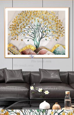 File tranh File tranh hiện đại pha lê gương KF96166 (ảnh gốc) in trần xuyên sáng