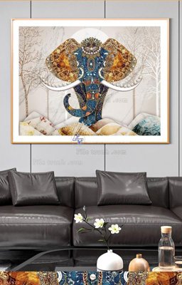 File in trần File tranh hiện đại pha lê gương KF96170 (file gốc) phong thủy