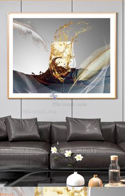 File PSD File tranh hiện đại pha lê gương KF96184 (gốc) nhiều lớp (multi-layer)