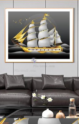 File tranh File tranh hiện đại pha lê gương KF96197 (bản gốc) in lụa 5D