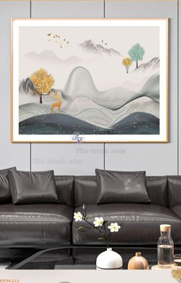 File tranh File tranh hiện đại pha lê gương KF96212 (gốc) chủ đề tĩnh vật