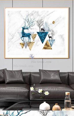 File ảnh File tranh hiện đại pha lê gương KF96236 (gốc) in poster